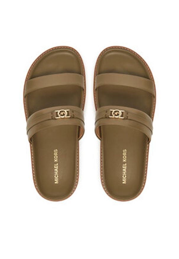 MICHAEL Michael Kors Klapki Mandy Flat Sandal 40S5MAFS2L Zielony. Kolor: zielony. Materiał: skóra