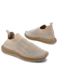 Beżowe Półbuty S.Barski Sportowe Modne Obuwie Damskie. Okazja: na spacer, na co dzień. Zapięcie: bez zapięcia. Kolor: beżowy. Materiał: dzianina, jeans, materiał. Szerokość cholewki: normalna. Styl: sportowy #5