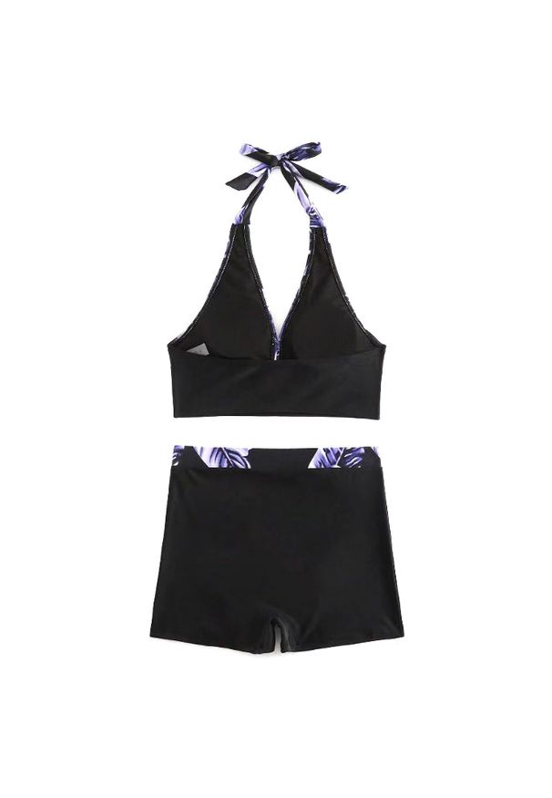 Intica - Strój kąpielowy z szortami na plażę i basen Coby. Kolor: niebieski. Materiał: materiał