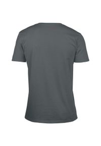 GILDAN - Męska Koszulka Krótki Rękaw Soft Style. Kolor: szary, brązowy, wielokolorowy. Długość rękawa: krótki rękaw. Długość: krótkie