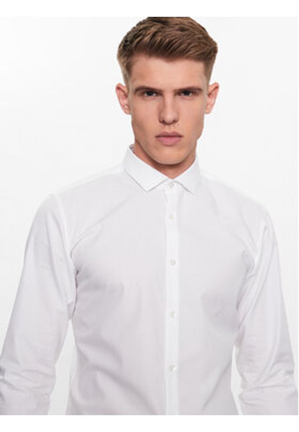 Hugo Koszula Erondo 50389769 Biały Extra Slim Fit. Kolor: biały. Materiał: bawełna