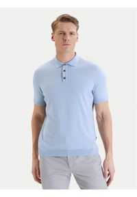 Bugatti Polo 7100-75522C Niebieski Regular Fit. Typ kołnierza: polo. Kolor: niebieski. Materiał: bawełna #1