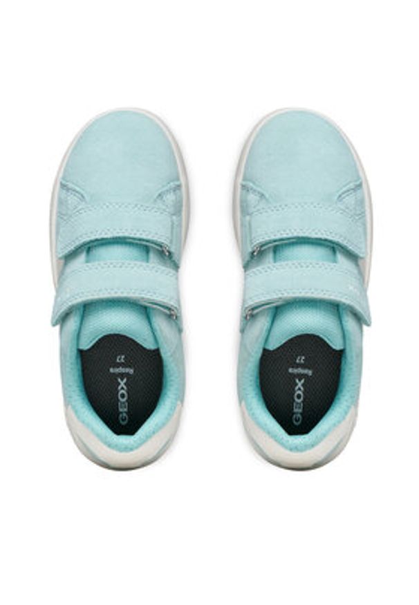 Geox Sneakersy J Eclyper Girl J45LRA 022BC C3B1Z D Niebieski. Kolor: niebieski. Materiał: zamsz, skóra