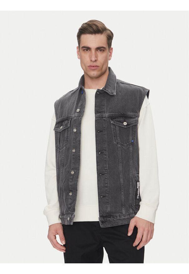 Karl Lagerfeld Jeans Kamizelka A2M14017 Szary Regular Fit. Kolor: szary. Materiał: bawełna