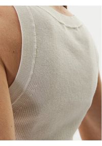 Calvin Klein Jeans Top LV047F355G Beżowy Slim Fit. Kolor: beżowy. Materiał: bawełna #3