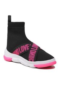 Love Moschino - LOVE MOSCHINO Sneakersy JA15224G0FIZH00A Czarny. Kolor: czarny. Materiał: materiał #4