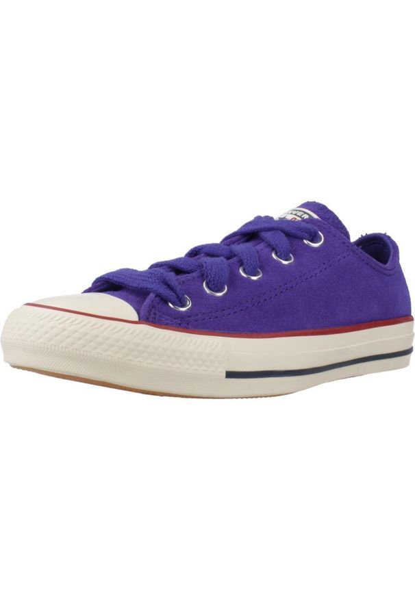 Converse - Buty CONVERSE CHUCK TAYLOR ALL STAR OX NIGHT Fioletowy. Kolor: fioletowy. Materiał: tkanina, skóra