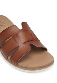 skechers - Skechers Klapki BOBS Desert Kiss Low-Peak Look 114707/CSNT Brązowy. Kolor: brązowy. Materiał: skóra