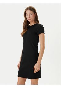 Calvin Klein Jeans Sukienka codzienna Monologo Baby LV047F241G Czarny Slim Fit. Okazja: na co dzień. Kolor: czarny. Materiał: bawełna. Typ sukienki: proste. Styl: casual #1