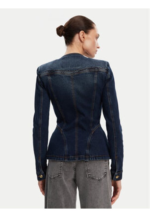 Versace Jeans Couture Kurtka jeansowa 78HAS457 Niebieski Slim Fit. Kolor: niebieski. Materiał: bawełna