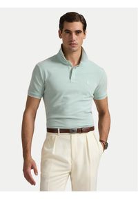Polo Ralph Lauren Polo 710963494005 Zielony Custom Slim Fit. Typ kołnierza: polo. Kolor: zielony. Materiał: bawełna