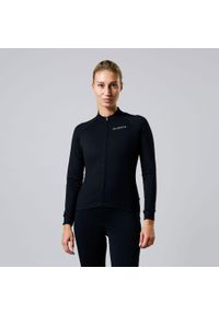 ACELERA - Damska koszulka kolarska z długim rękawem Essential Thermofleece Winter. Kolor: czarny. Materiał: polar. Długość rękawa: długi rękaw. Długość: długie. Sezon: zima. Sport: kolarstwo #1