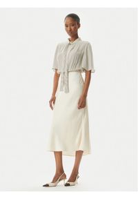 Elisabetta Franchi Sukienka koktajlowa AB85752E2 E84 Beżowy Regular Fit. Kolor: beżowy. Materiał: syntetyk. Styl: wizytowy #1