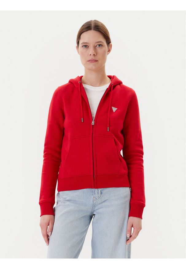 Guess Jeans Bluza W4YQ03 KC811 Czerwony Regular Fit. Kolor: czerwony. Materiał: bawełna
