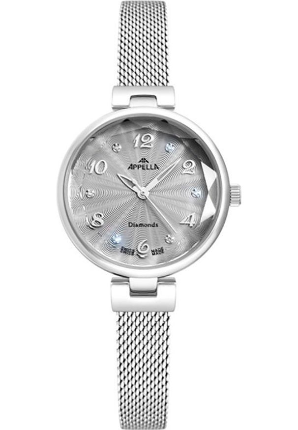 Zegarek Acappella Zegarek damski Appella L50004.5177DQ srebrny. Kolor: srebrny