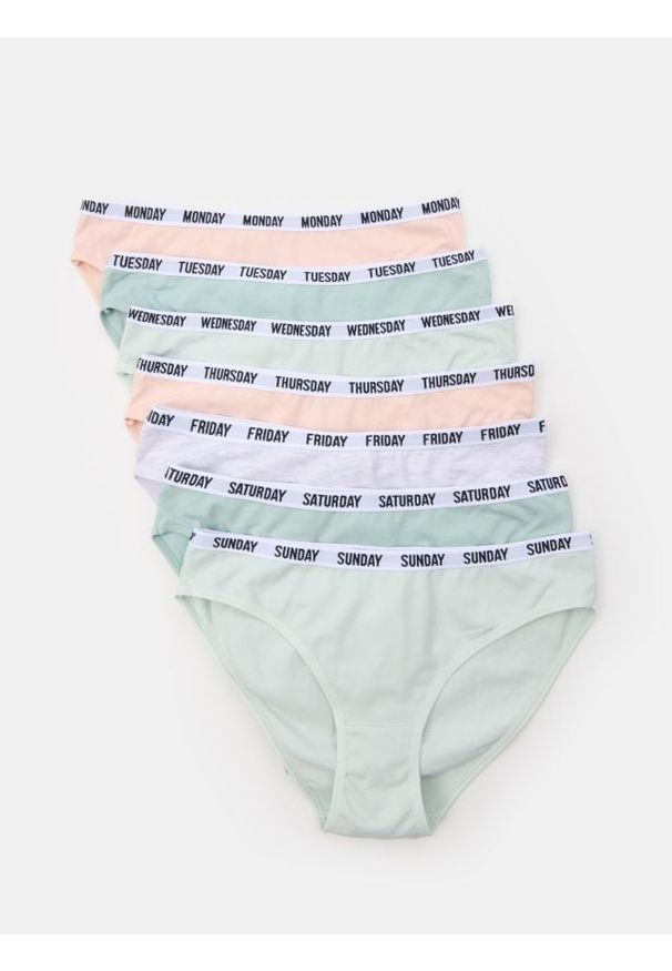 Sinsay - Majtki typu figi 7 pack - wielobarwny