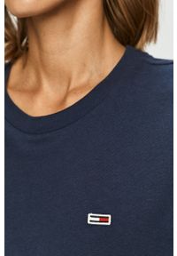 Tommy Jeans - T-shirt DW0DW09198.NOS. Okazja: na co dzień. Kolor: niebieski. Materiał: dzianina. Wzór: gładki. Styl: casual #5