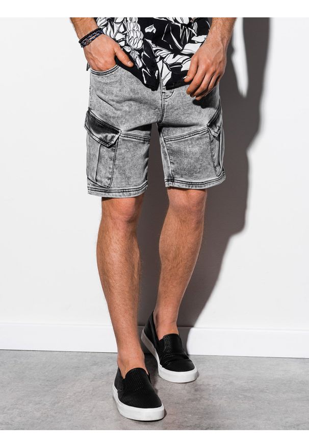 Szare szorty Ombre Clothing krótkie