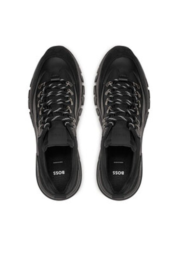 BOSS - Boss Sneakersy Chester Runn Soltny 50523894 Czarny. Kolor: czarny. Materiał: skóra