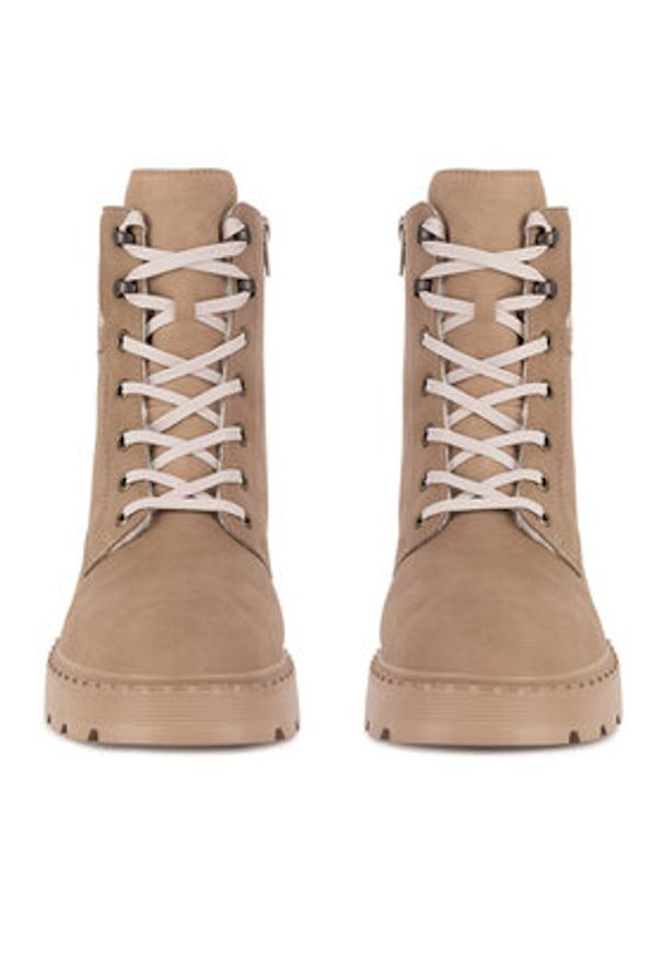 Rieker Trzewiki 70403-20 Beżowy. Kolor: beżowy. Materiał: skóra, syntetyk