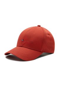 TOMMY HILFIGER - Tommy Hilfiger Czapka z daszkiem Th Established Cap AM0AM08277 Czerwony. Kolor: czerwony. Materiał: materiał