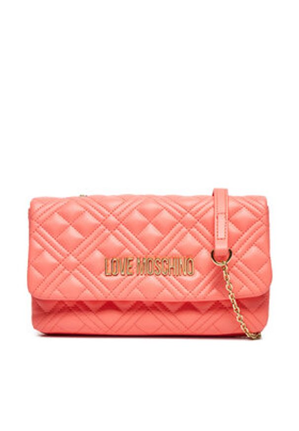 Love Moschino - LOVE MOSCHINO Torebka JC4097PP1MLA0464 Koralowy. Kolor: pomarańczowy. Materiał: skórzane