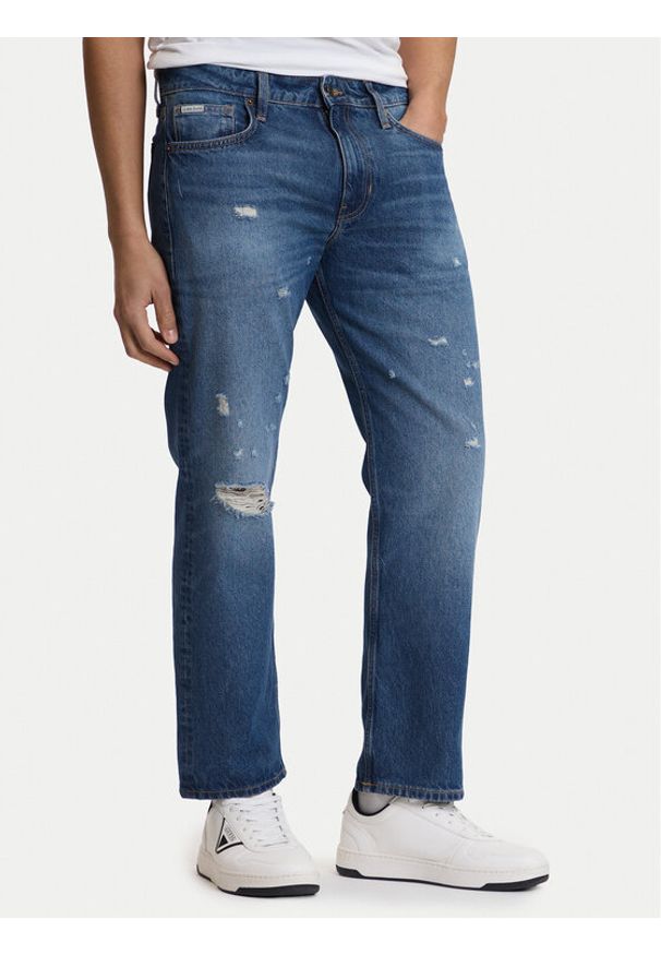 Guess Jeans Jeansy M5YA1B D6367 Niebieski Straight Fit. Kolor: niebieski
