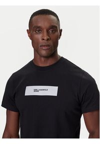 Karl Lagerfeld Jeans T-Shirt A4M17019 Czarny Slim Fit. Kolor: czarny. Materiał: bawełna #5