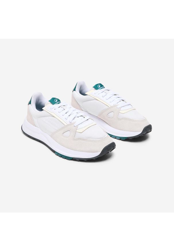 Buty sportowe damskie Decathlon RR70. Okazja: na co dzień. Kolor: biały, zielony, wielokolorowy. Materiał: guma