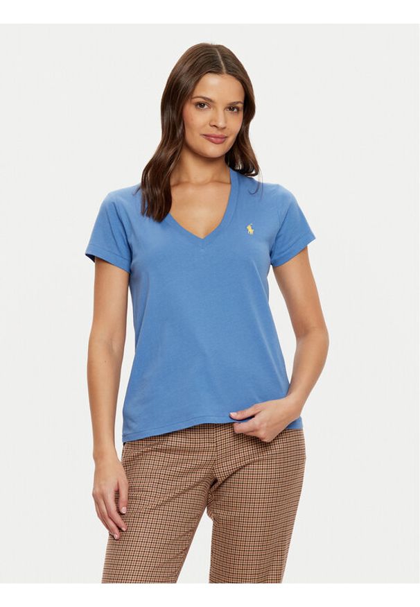 Polo Ralph Lauren T-Shirt 211902403015 Niebieski Regular Fit. Typ kołnierza: polo. Kolor: niebieski. Materiał: bawełna