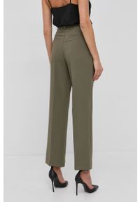 BARDOT - Bardot Spodnie damskie kolor zielony proste high waist. Stan: podwyższony. Kolor: zielony #4