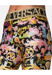 Versace Jeans Couture - VERSACE JEANS COUTURE - Leginsy Versailles Print. Kolor: czarny. Materiał: tkanina. Wzór: nadruk #4