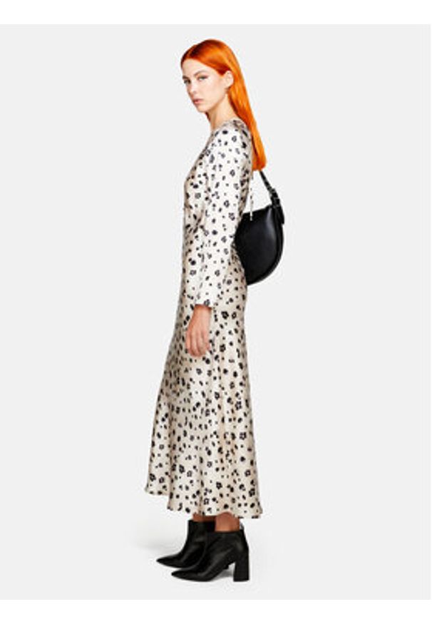 Sisley Sukienka codzienna 4V2XLV04R Beżowy Regular Fit. Okazja: na co dzień. Kolor: beżowy. Materiał: syntetyk. Typ sukienki: proste. Styl: casual