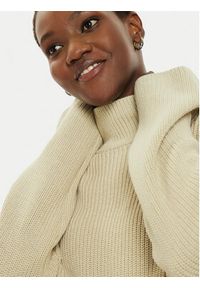 Calvin Klein Jeans Golf J20J224227 Beżowy Relaxed Fit. Typ kołnierza: golf. Kolor: beżowy. Materiał: bawełna #2