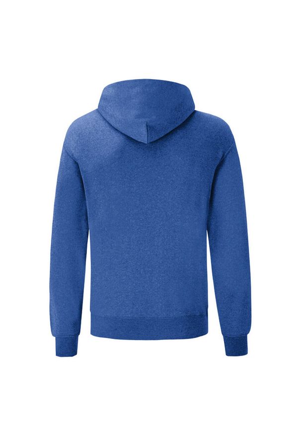 FRUIT OF THE LOOM - Męska Klasyczna Bluza Z Kapturem. Typ kołnierza: kaptur. Kolor: niebieski