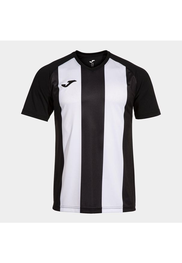 Koszulka z dekoltem w szpic Joma Inter IV. Typ kołnierza: dekolt w kształcie V. Kolor: wielokolorowy, biały, czarny. Materiał: poliester. Sport: piłka nożna