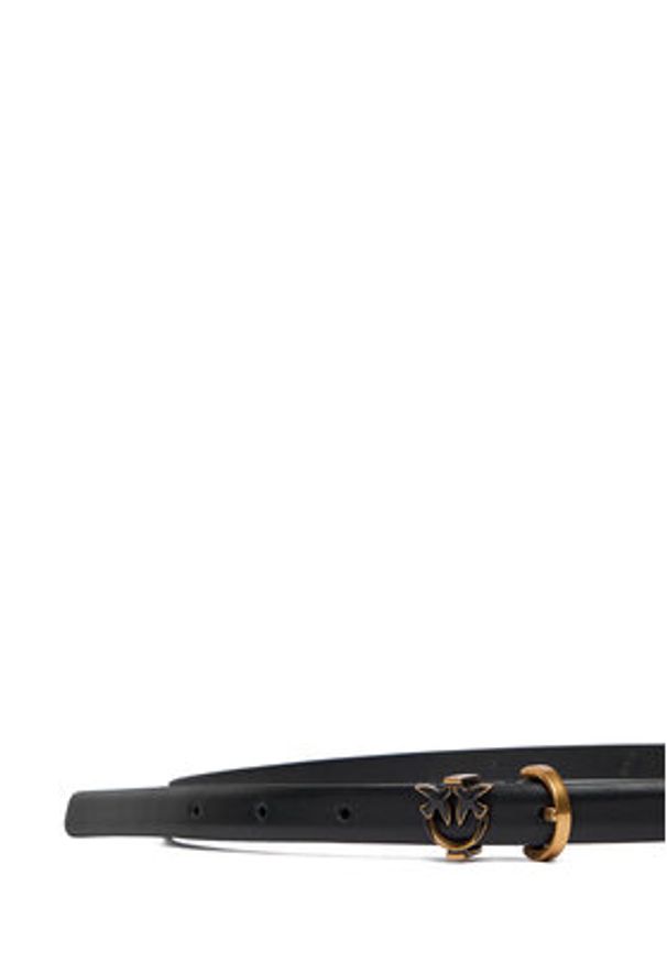 Pinko - PINKO Pasek Damski Tamboril H1,4 Belt 20252 PLT01 105482.A2QP Czarny. Kolor: czarny. Materiał: skóra