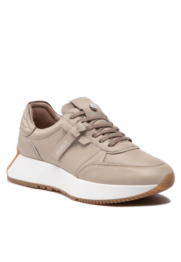 Sneakersy Carinii. Kolor: beżowy