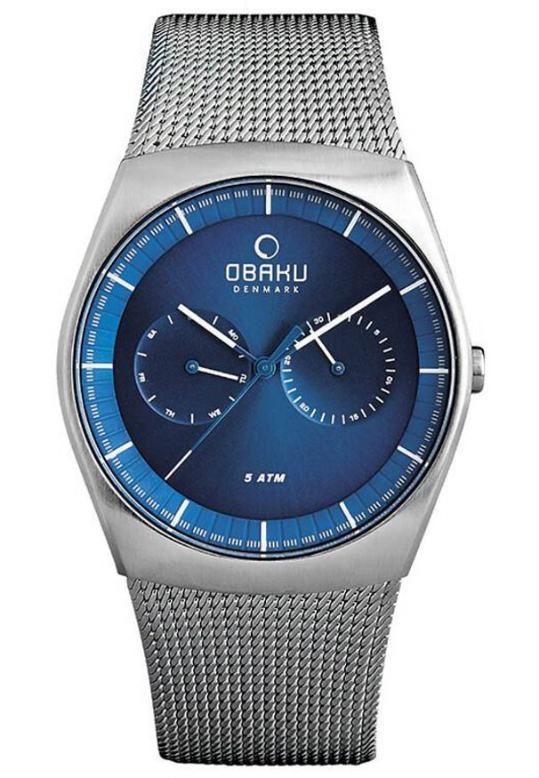 OBAKU - Zegarek męski Obaku Denmark V176GMCLMC srebrny. Kolor: srebrny