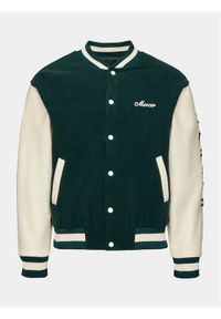 Mercer Amsterdam Kurtka bomber The Varsity MEAP233001 Zielony Regular Fit. Kolor: zielony. Materiał: wełna