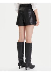 Morgan Szorty z imitacji skóry 242-SHOANE Czarny Slim Fit. Kolor: czarny. Materiał: skóra #4