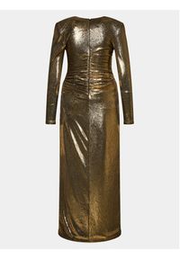 Nissa Sukienka wieczorowa RS14413 Złoty Slim Fit. Kolor: złoty. Materiał: syntetyk. Styl: wizytowy #7