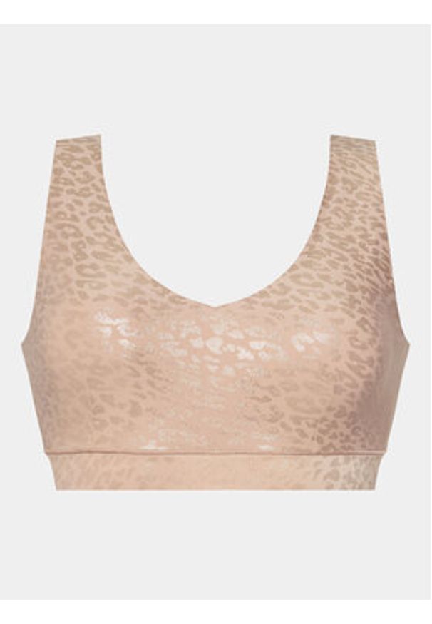 Chantelle Biustonosz top Soft Stretch C11DQ1 Beżowy. Kolor: beżowy. Materiał: syntetyk
