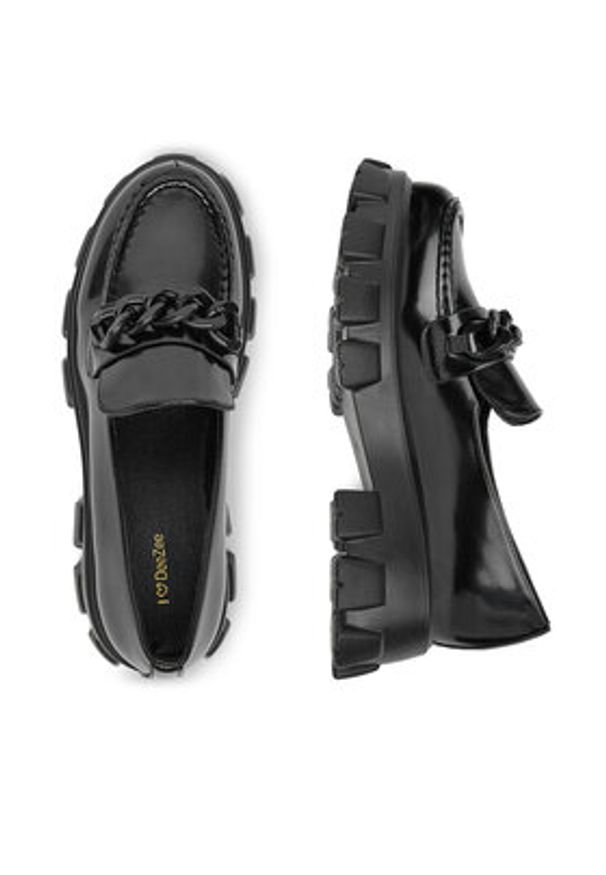 DeeZee Loafersy 17090-2 Czarny. Kolor: czarny. Materiał: skóra