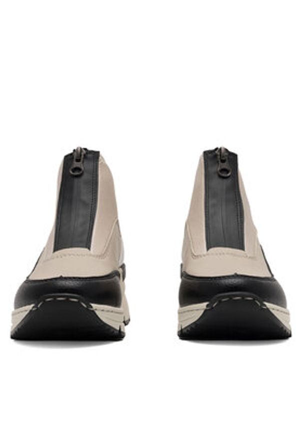 Rieker Sneakersy N6352-60 Beżowy. Kolor: beżowy. Materiał: skóra