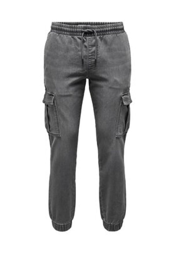 Only & Sons Spodnie materiałowe 22027402 Szary Regular Fit. Kolor: szary. Materiał: bawełna