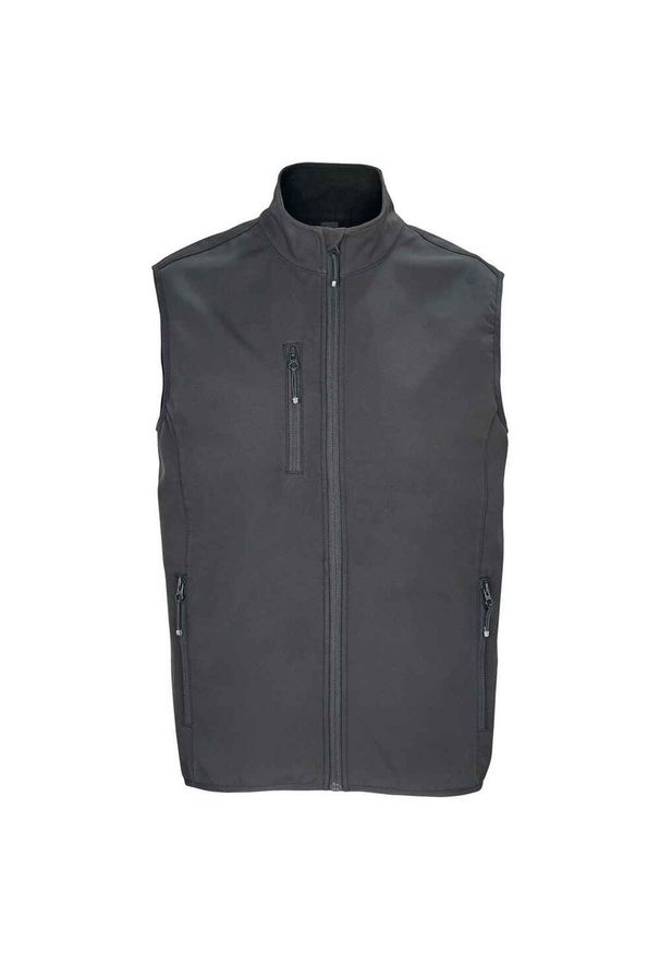 SOL'S - Ocieplacz Męski Falcon Softshell Zapinany Na Zamek Błyskawiczny. Kolor: wielokolorowy, szary, brązowy. Materiał: softshell
