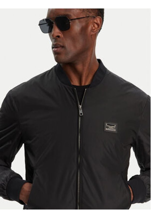 DOLCE & GABBANA - Dolce&Gabbana Kurtka bomber G9ABPT G7F2J Czarny Regular Fit. Kolor: czarny. Materiał: syntetyk