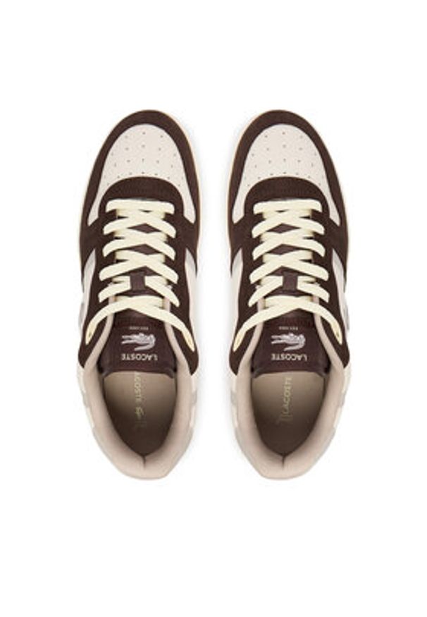 Lacoste Sneakersy T-Clip Set 51SMA0100 Brązowy. Kolor: brązowy. Materiał: skóra