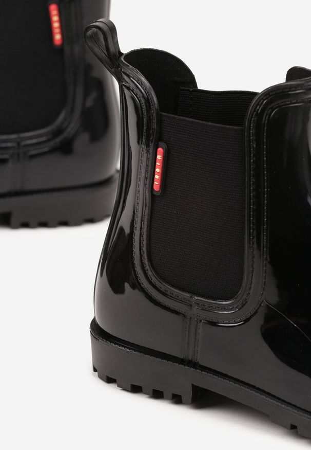 Born2be - Czarne Kalosze w Stylu Sztybletów Nolevia. Okazja: na co dzień. Kolor: czarny. Styl: casual